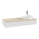V&B Meuble sous lavabo sans structure de façade, avec éclairage Antao 120x19x50cm, HL, WBP botti., blanc brillant Lac-4