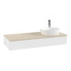 V&B Meuble sous lavabo sans structure de façade, avec éclairage Antao 120x19x50cm, HL, WBP botti., blanc mat avec Lac-1