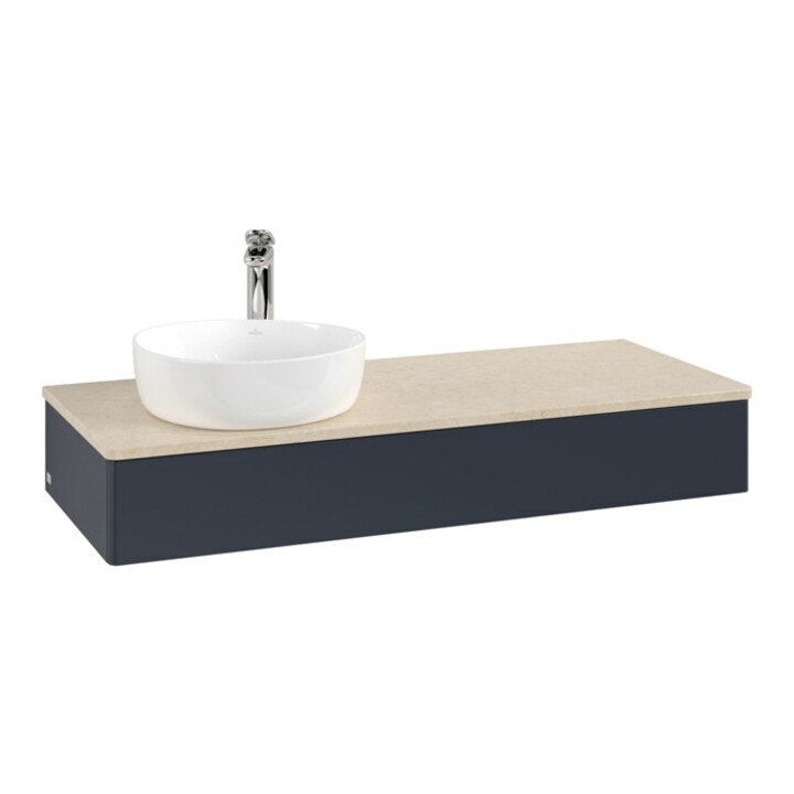 V&B Meuble sous lavabo sans structure de façade, avec éclairage Antao 120x19x50cm, HL, WBP botti., md b m Lac