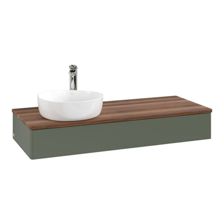 V&B Meuble sous lavabo sans structure de façade, avec éclairage Antao 120x19x50cm, HL, WBP w wa, le gre. m Lac
