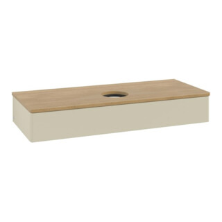 V&B Meuble sous lavabo sans structure de façade, avec éclairage Antao 120x19x50cm, WBP hon. Oa, si Gr m Lac