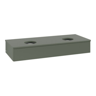 V&B Meuble sous-lavabo sans structure de façade, avec éclairage Antao 120x19x50cm, WBP Lac, lea gre. m Lac