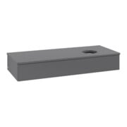 V&B Meuble sous-lavabo sans structure de façade, avec éclairage Antao 120x19x50cm, WBP Laqué, Anthracite m Laqué-3