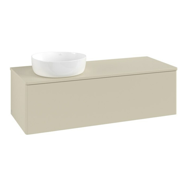 V&B Meuble sous-lavabo sans structure de façade, avec éclairage Antao 120x36x50cm, couleur WBP Lac, si Gr m Lac