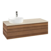 V&B Meuble sous lavabo sans structure de façade, avec éclairage Antao 120x36x50cm, H I P, WBP botti., blanc wal