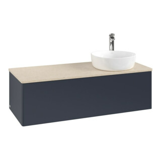 V&B Meuble sous lavabo sans structure de façade, avec éclairage Antao 120x36x50cm, H I P, WBP botti., md b m Lac