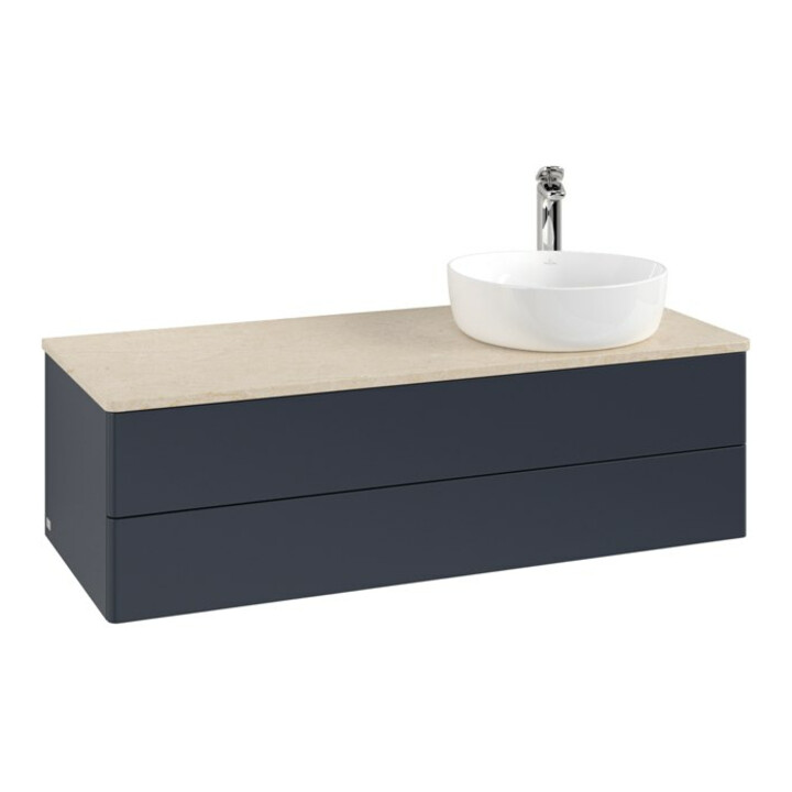 V&B Meuble sous lavabo sans structure de façade, avec éclairage Antao 120x36x50cm, H I P, WBP botti., md b m Lac