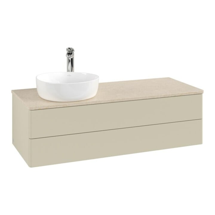 V&B Meuble sous lavabo sans structure de façade, avec éclairage Antao 120x36x50cm, H I P, WBP botti., si Gr m Lac