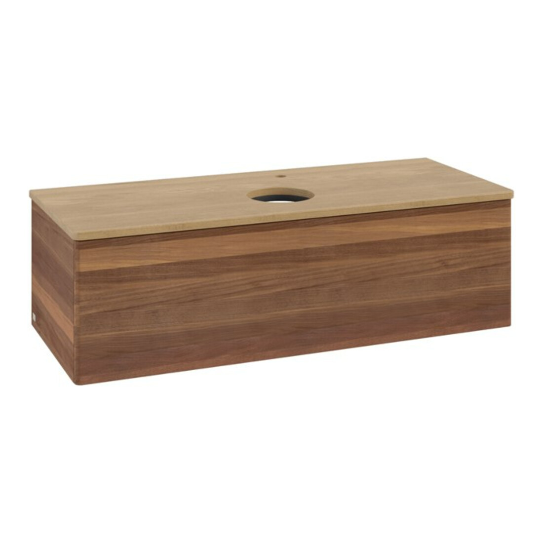 V&B Meuble sous-lavabo sans structure de façade, avec éclairage Antao 120x36x50cm, H I P, WBP hon. Oa, blanc wal