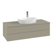 V&B Meuble sous lavabo sans structure de façade, avec éclairage Antao 120x36x50cm, H I P, WBP Lac, blanc brillant Lac