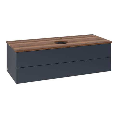 V&B Meuble sous lavabo sans structure de façade, avec éclairage Antao 120x36x50cm, H I P, WBP w wal, md bl. m Lac