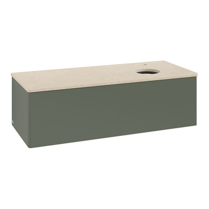 V&B Meuble sous lavabo sans structure de façade, avec éclairage Antao 120x36x50cm, H - L - P, WBP botti., le g. m Lac