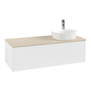 V&B Meuble sous lavabo sans structure de façade, avec éclairage Antao 120x36x50cm, HI, WBP botti., blanc mat avec laque-4