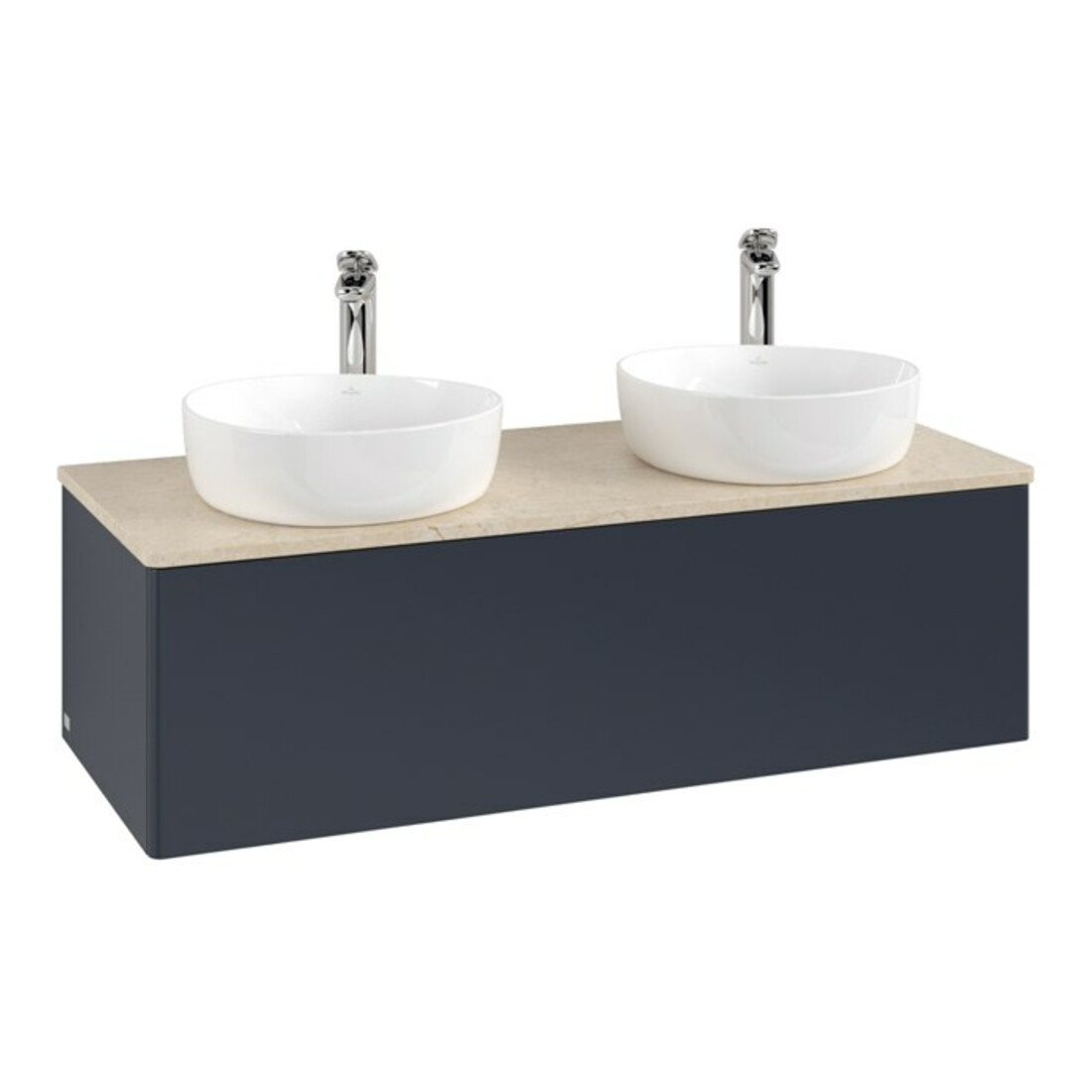 V&B Meuble sous lavabo sans structure de façade, avec éclairage Antao 120x36x50cm, HI, WBP botti., md b m Lac