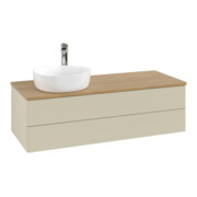 V&B Meuble sous lavabo sans structure de façade, avec éclairage Antao 120x36x50cm, HI, WBP chêne, si G m Lac-3