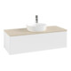 V&B Meuble sous lavabo sans structure de façade, avec éclairage Antao 120x36x50cm, HL, WBP botti., blanc mat avec laque