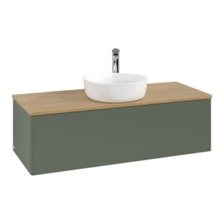 V&B Meuble sous lavabo sans structure de façade, avec éclairage Antao 120x36x50cm, HL, WBP hon. Oa, le g. m La