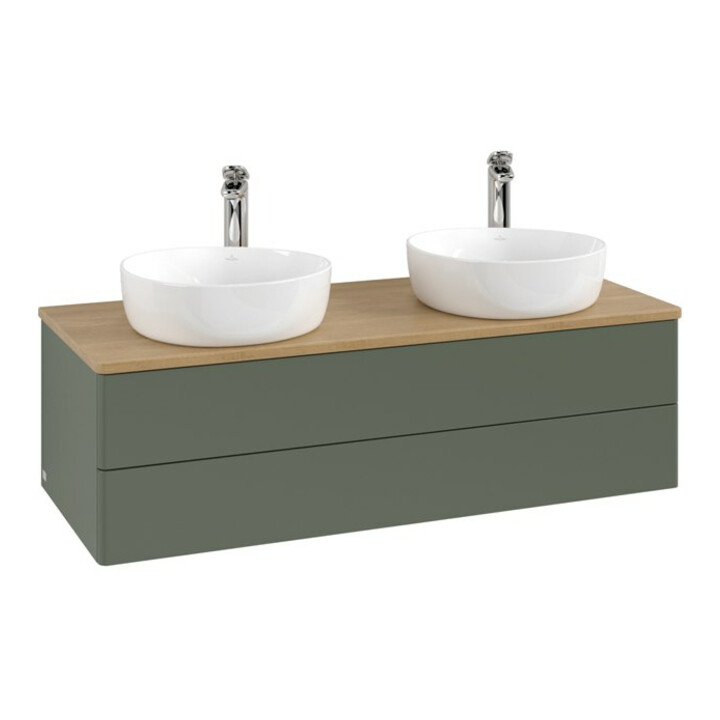 V&B Meuble sous-lavabo sans structure de façade, avec éclairage Antao 120x36x50cm, HL, WBP hon. Oa, le g. m La
