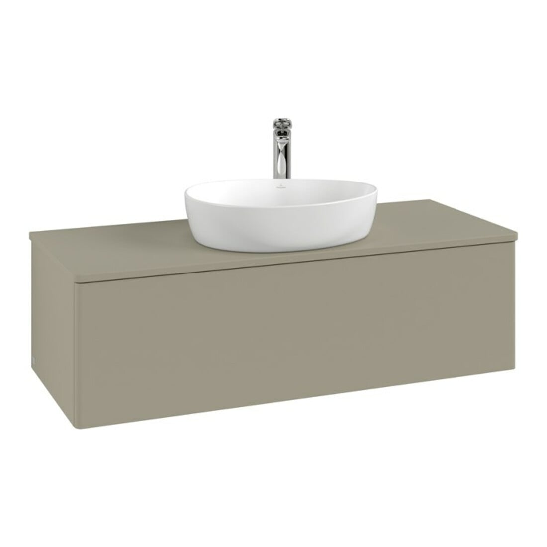 V&B Meuble sous lavabo sans structure de façade, avec éclairage Antao 120x36x50cm, HL, WBP Lac, blanc m Lac