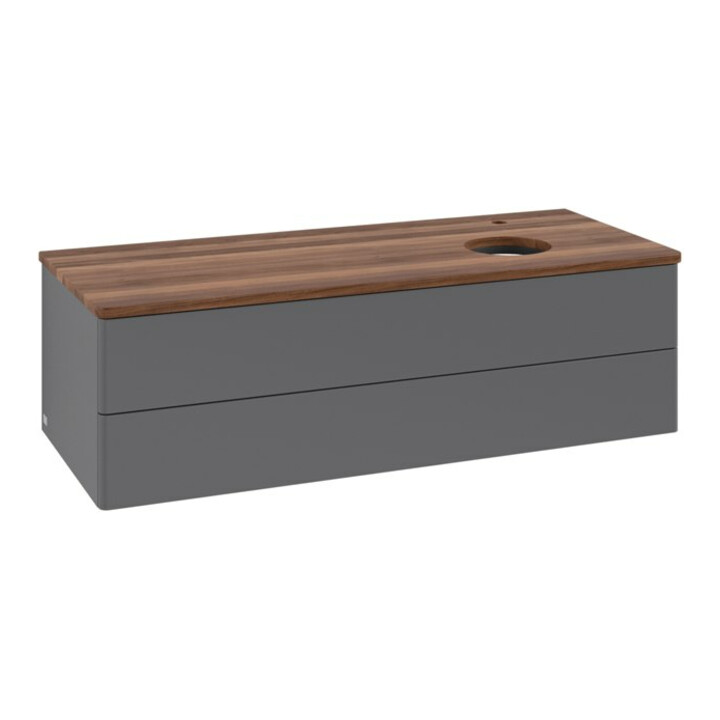 V&B Meuble sous-lavabo sans structure de façade, avec éclairage Antao 120x36x50cm, HL, WBP w wa, A m Lac