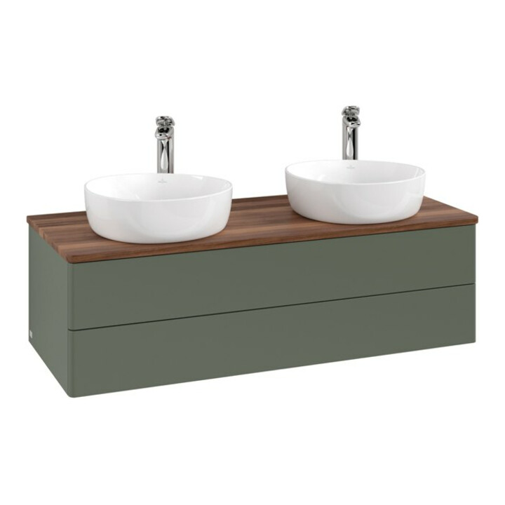 V&B Meuble sous lavabo sans structure de façade, avec éclairage Antao 120x36x50cm, HL, WBP w wa, le gre. m Lac