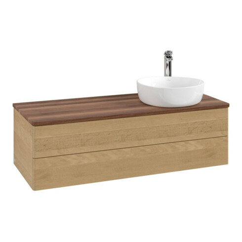 V&B Meuble sous lavabo sans structure de façade, avec éclairage Antao 120x36x50cm, HL, WBP w. wal, hon. Oa