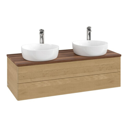 V&B Meuble sous-lavabo sans structure de façade, avec éclairage Antao 120x36x50cm, Hl, WBP w. wal, hon. Oa