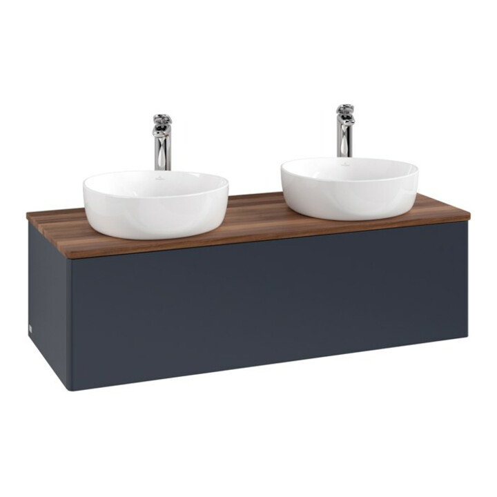 V&B Meuble sous lavabo sans structure de façade, avec éclairage Antao 120x36x50cm, HL, WBP w wal, md bl. m Lac
