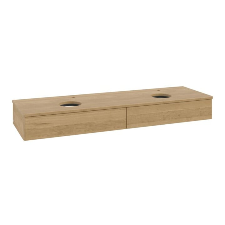 V&B Meuble sous-lavabo sans structure de façade, avec éclairage Antao 160x50cm, H I P, couleur WBP hon. Oa, hon. Oa