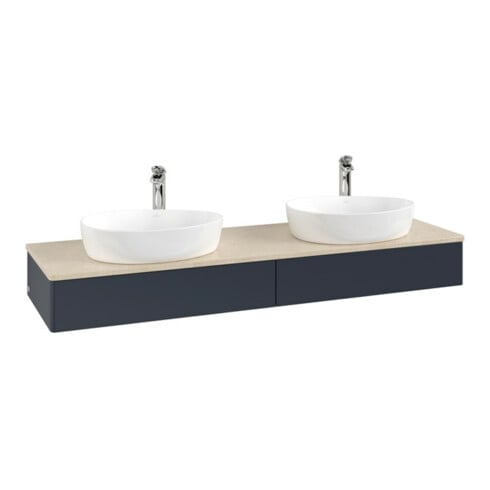 V&B Meuble sous lavabo sans structure de façade, avec éclairage Antao 160x50cm, HL, WBP botti., md bl. m Lac