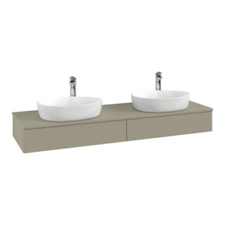 V&B Meuble sous lavabo sans structure de façade, avec éclairage Antao 160x50cm, HL, WBP Lac, md bl. m Lac