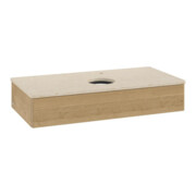 V&B Meuble sous-lavabo sans structure de façade, éclairage Antao 100x19x50cm, couleur WBP botti, chêne miel