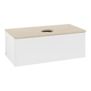 V&B Meuble sous lavabo sans structure de façade, éclairage Antao 100x36x50cm, couleur WBP botti., blanc mat Lac-3
