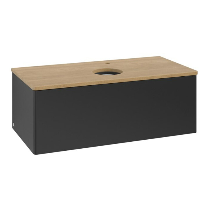 V&B Meuble sous-lavabo sans structure de façade, éclairage Antao 100x36x50cm, HL, WBP hon. Oa, bleu m Lac
