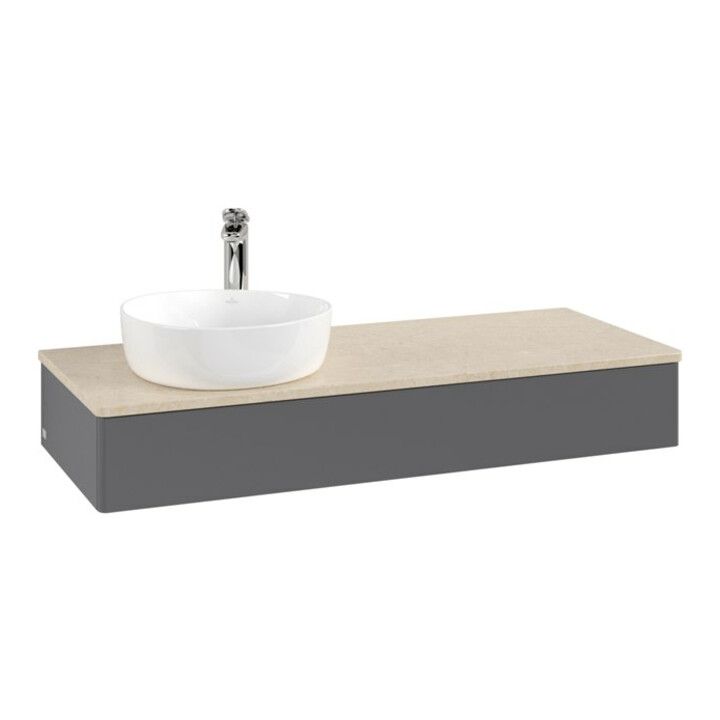 V&B Meuble sous-lavabo sans structure de façade, éclairage Antao 120x19x50cm, H I P, WBP botti., A m Lac