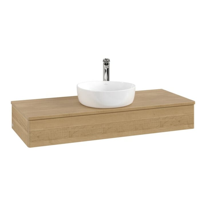 V&B Meuble sous lavabo sans structure de façade, éclairage Antao 120x19x50cm, H I P, WBP chêne hon. Oa, chêne hon. Oa