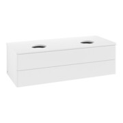 V&B Meuble sous-lavabo sans structure de façade, éclairage Antao 120x36x50cm, couleur WBP Lac, blanc avec Lac