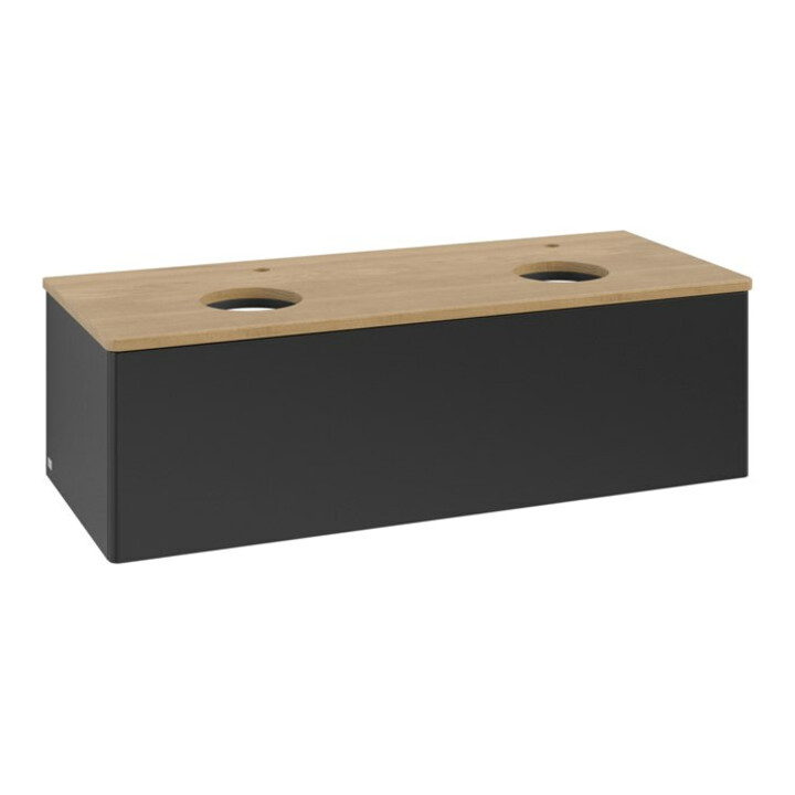 V&B Meuble sous lavabo sans structure de façade, éclairage Antao 120x36x50cm, H I P, WBP chêne hon. Oa, bleu m Lac