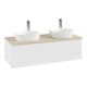 V&B Meuble sous-lavabo sans structure de façade, éclairage Antao 120x36x50cm, HL, WBP botti., blanc mat Lac-1
