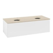 V&B Meuble sous-lavabo sans structure de façade, éclairage Antao 120x36x50cm, HL, WBP botti., blanc mat Lac-4
