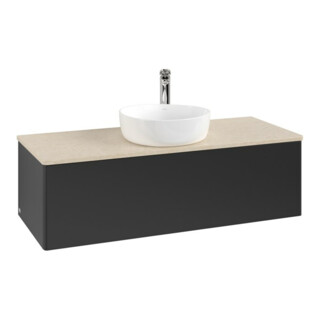 V&B Meuble sous lavabo sans structure de façade, éclairage Antao 120x36x50cm, HL, WBP botti., bleu m Lac