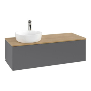 V&B Meuble sous-lavabo sans structure de façade, éclairage Antao 120x36x50cm, HL, WBP hon. Oa, A m Lac