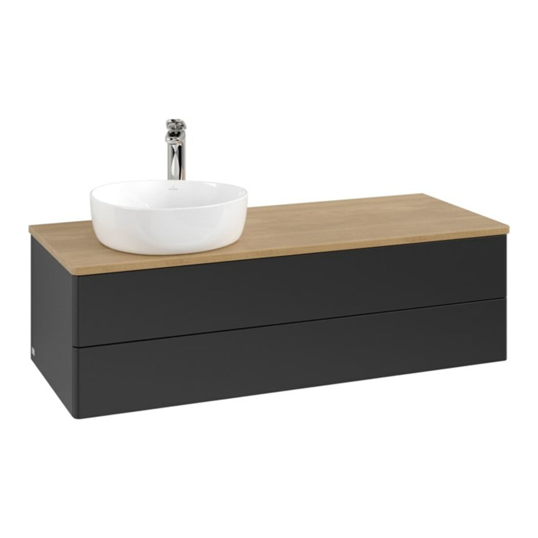 V&B Meuble sous lavabo sans structure de façade, éclairage Antao 120x36x50cm, HL, WBP hon. Oa, bleu m Lac