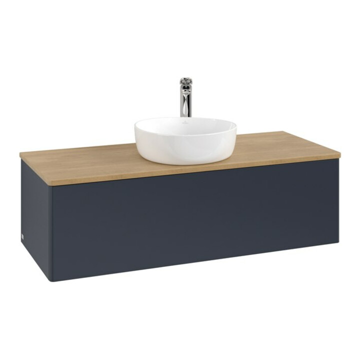 V&B Meuble sous lavabo sans structure de façade, éclairage Antao 120x36x50cm, HL, WBP hon. Oa, md b m Lac