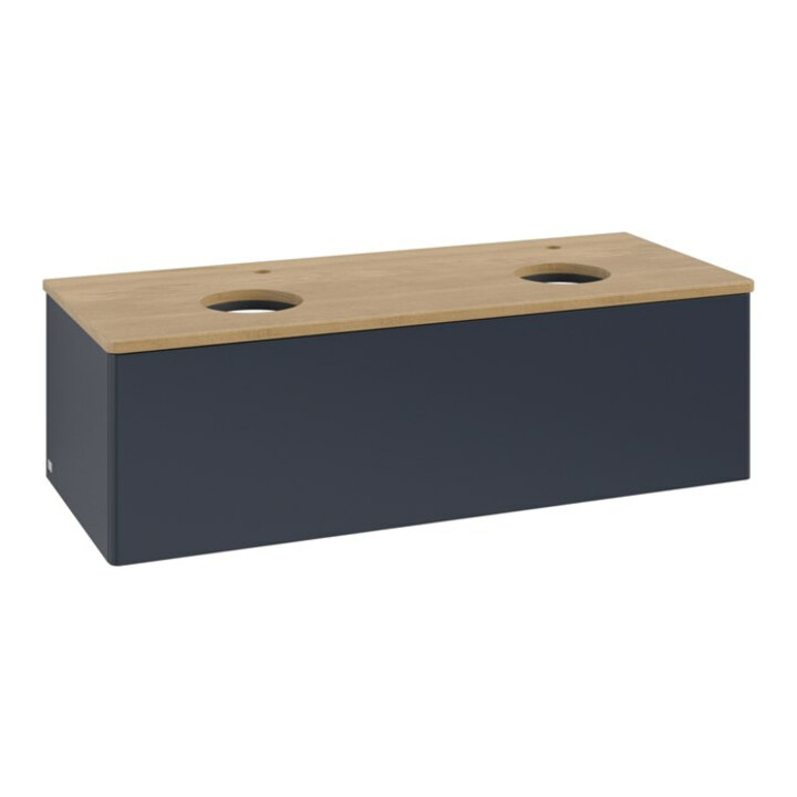 V&B Meuble sous lavabo sans structure de façade, éclairage Antao 120x36x50cm, HL, WBP hon. Oa, md b m Lac