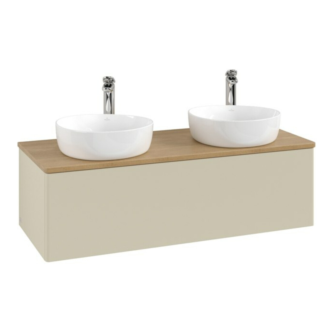 V&B Meuble sous lavabo sans structure de façade, éclairage Antao 120x36x50cm, HL, WBP hon. Oa, si G m Lac