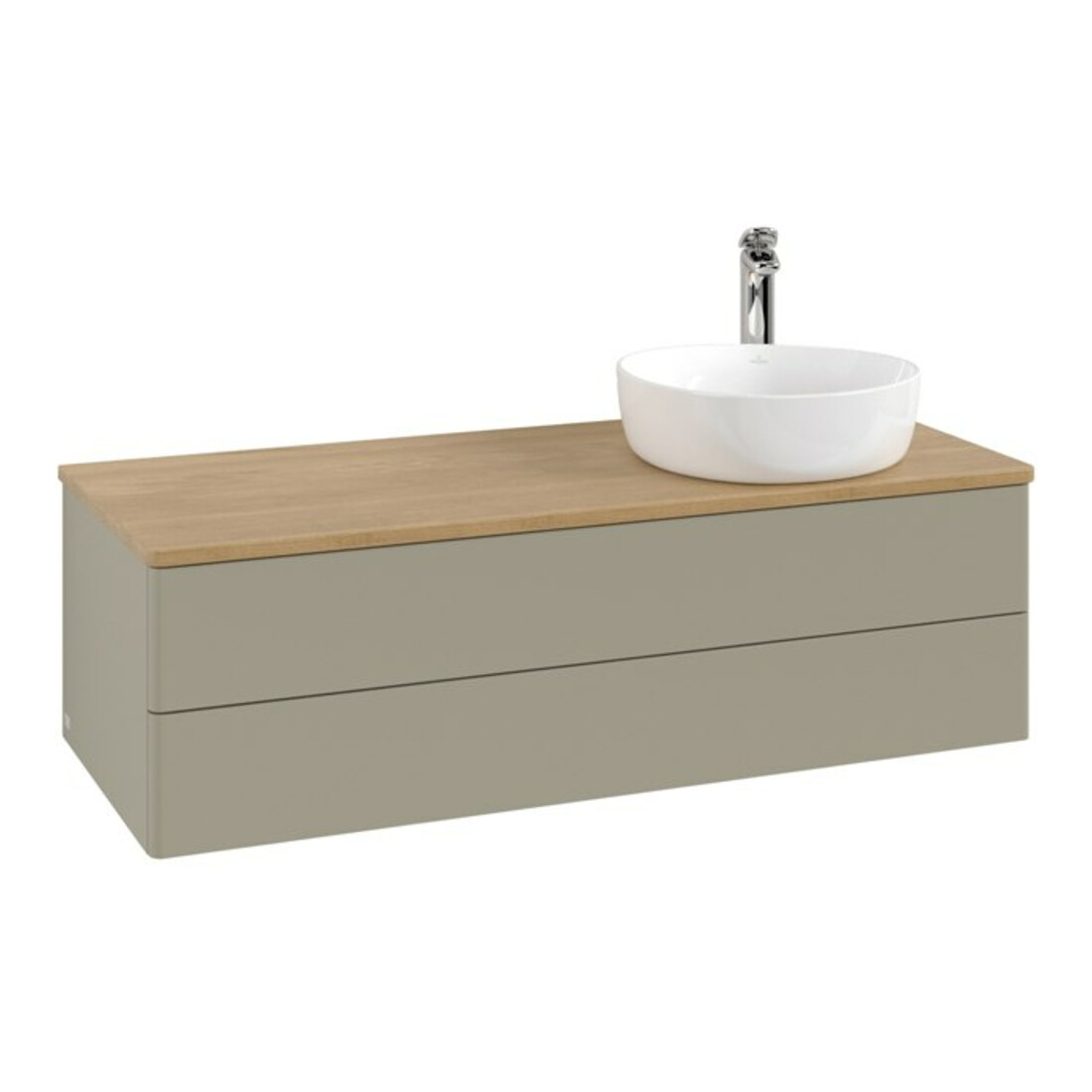 V&B Meuble sous-lavabo sans structure de façade, éclairage Antao 120x36x50cm, HL, WBP hon. Oa, st G m Lac