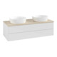 V&B Meuble sous lavabo sans structure de façade, éclairage Antao 120x36x50cm, WBP botti., blanc brillant Lac-3