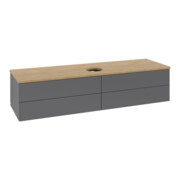 V&B Meuble sous lavabo sans structure de façade - Éclairage Antao 160x50 cm, WBP hon. Oa, Anthracite m Lac-3