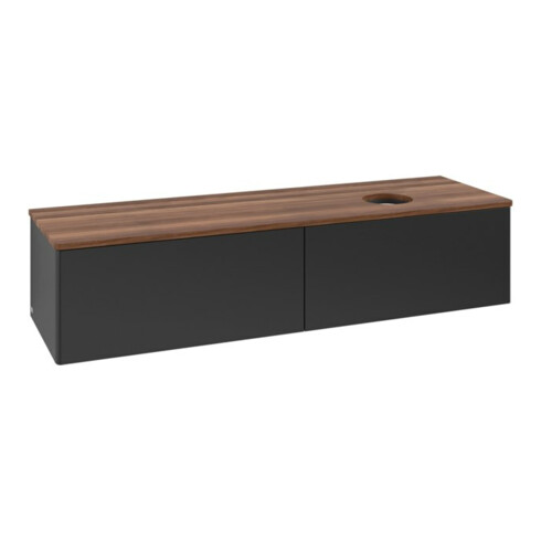 V&B Meuble sous lavabo sans structure de façade - Éclairage Antao 160x50cm, couleur WBP blanc wal, bleu m Lac